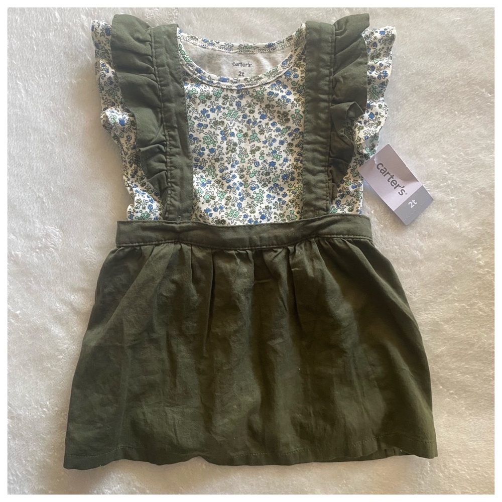 Carter’s 2-piece Floral Pinafore Dress - Picture 4 of 13
